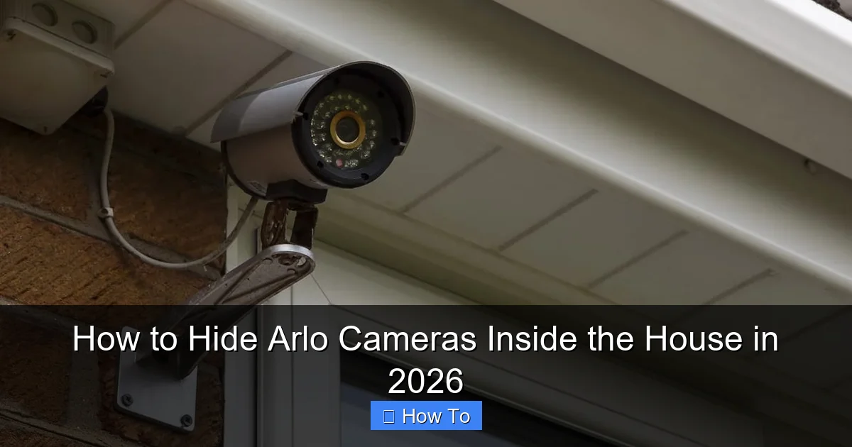 How to Hide Arlo Cameras Inside the House in 2026