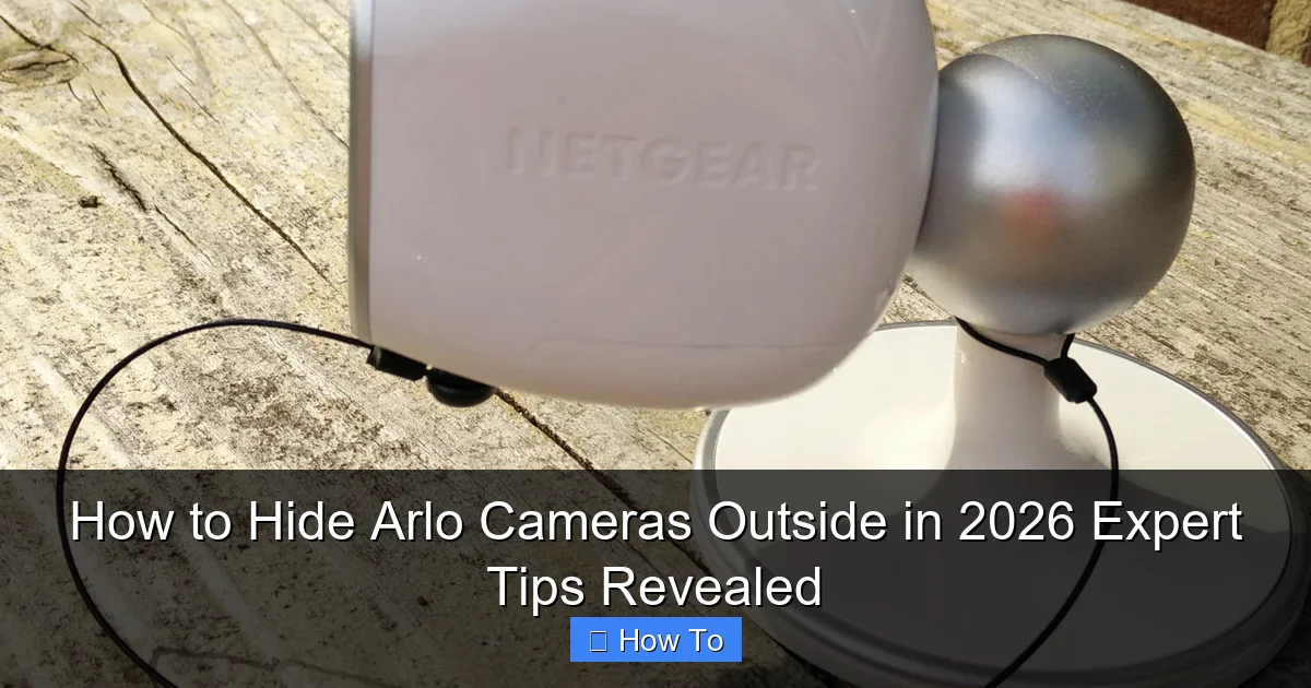 How to Hide Arlo Cameras Outside in 2026 Expert Tips Revealed