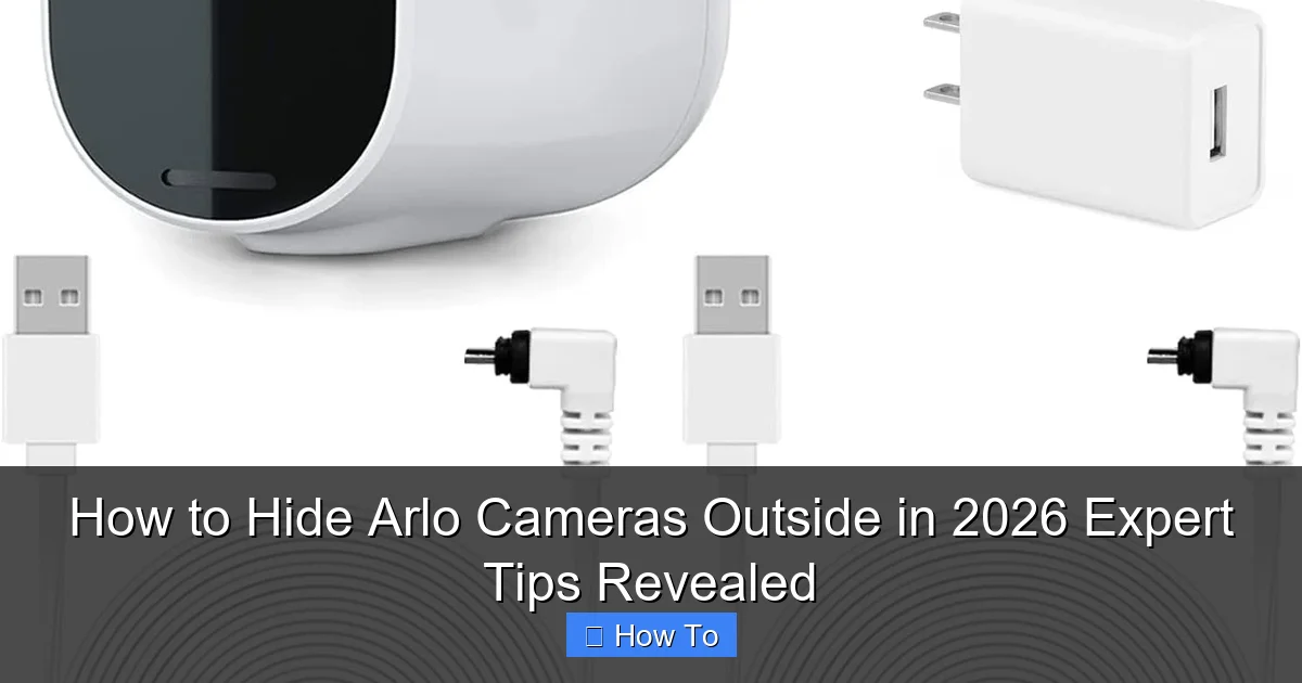 How to Hide Arlo Cameras Outside in 2026 Expert Tips Revealed