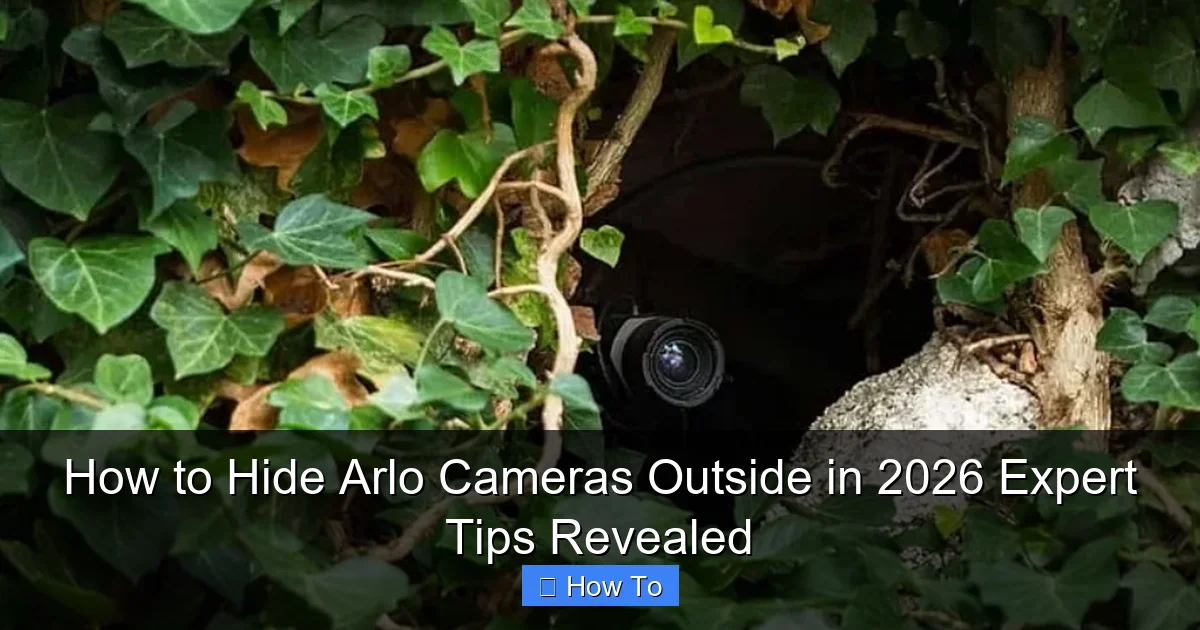 How to Hide Arlo Cameras Outside in 2026 Expert Tips Revealed