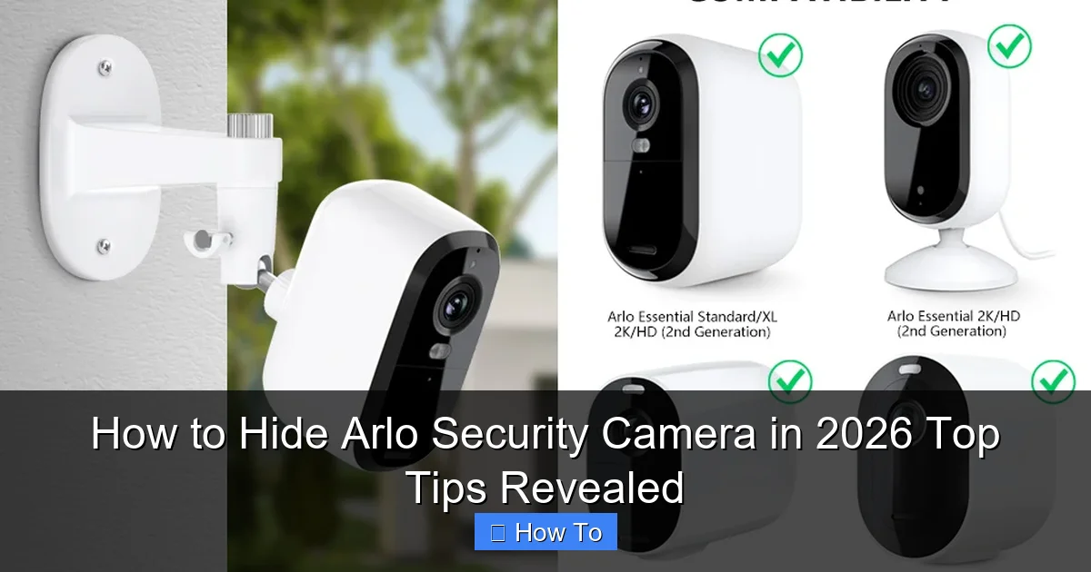 How to Hide Arlo Security Camera in 2026 Top Tips Revealed