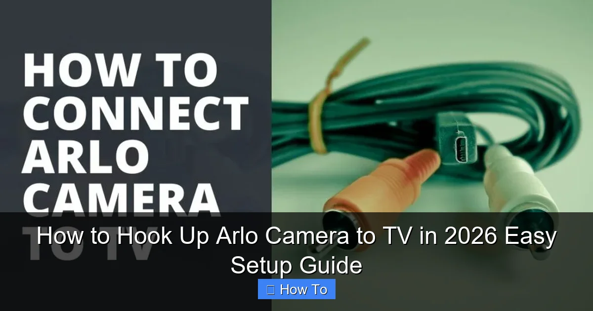 How to Hook Up Arlo Camera to TV in 2026 Easy Setup Guide
