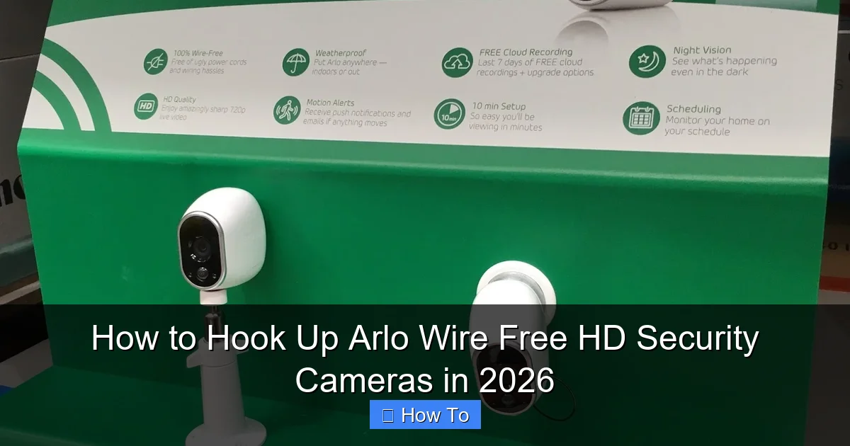 How to Hook Up Arlo Wire Free HD Security Cameras in 2026