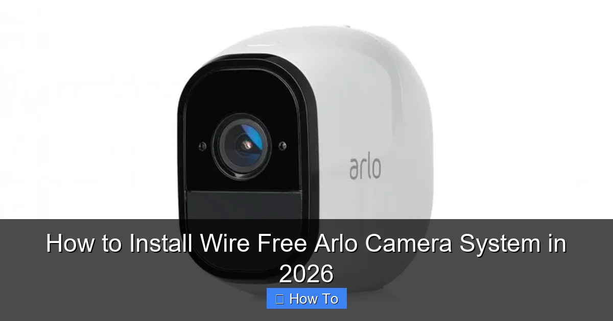 How to Install Wire Free Arlo Camera System in 2026