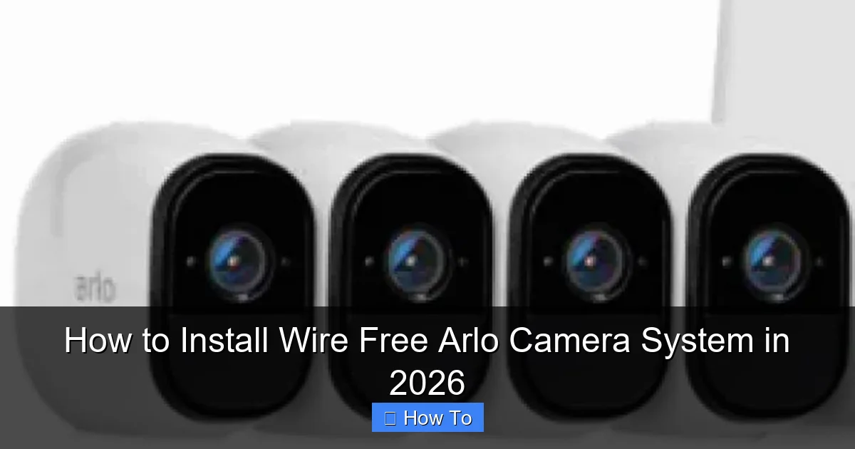 How to Install Wire Free Arlo Camera System in 2026