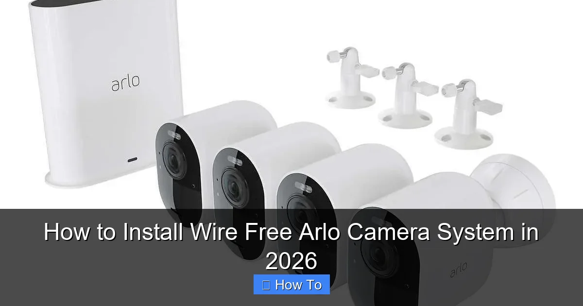How to Install Wire Free Arlo Camera System in 2026