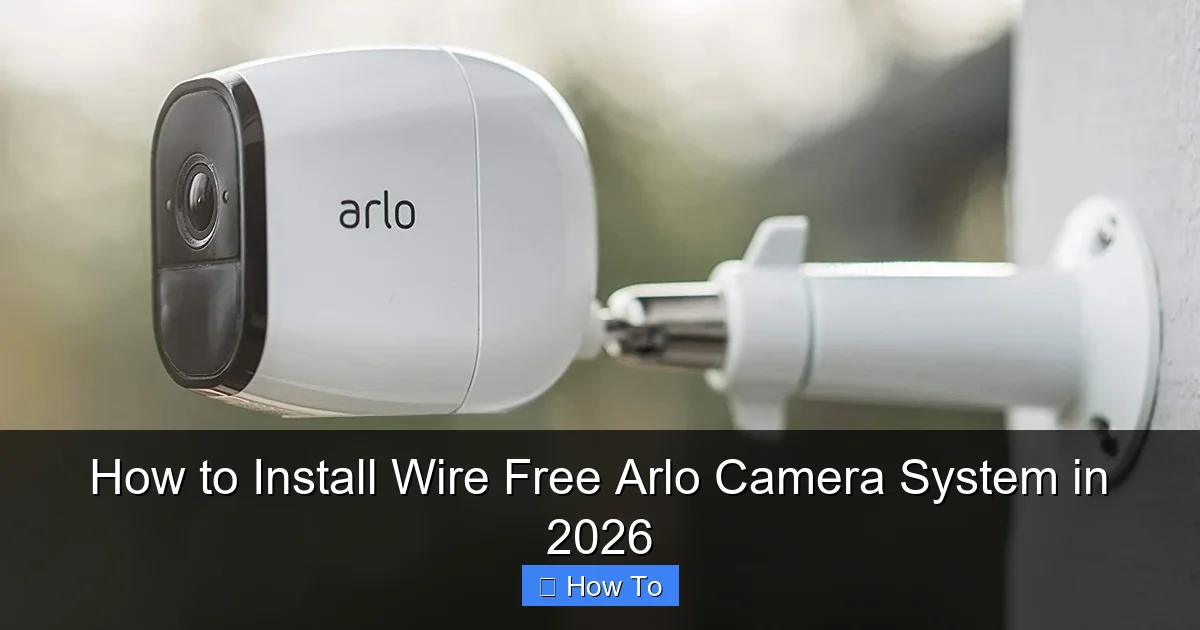 How to Install Wire Free Arlo Camera System in 2026