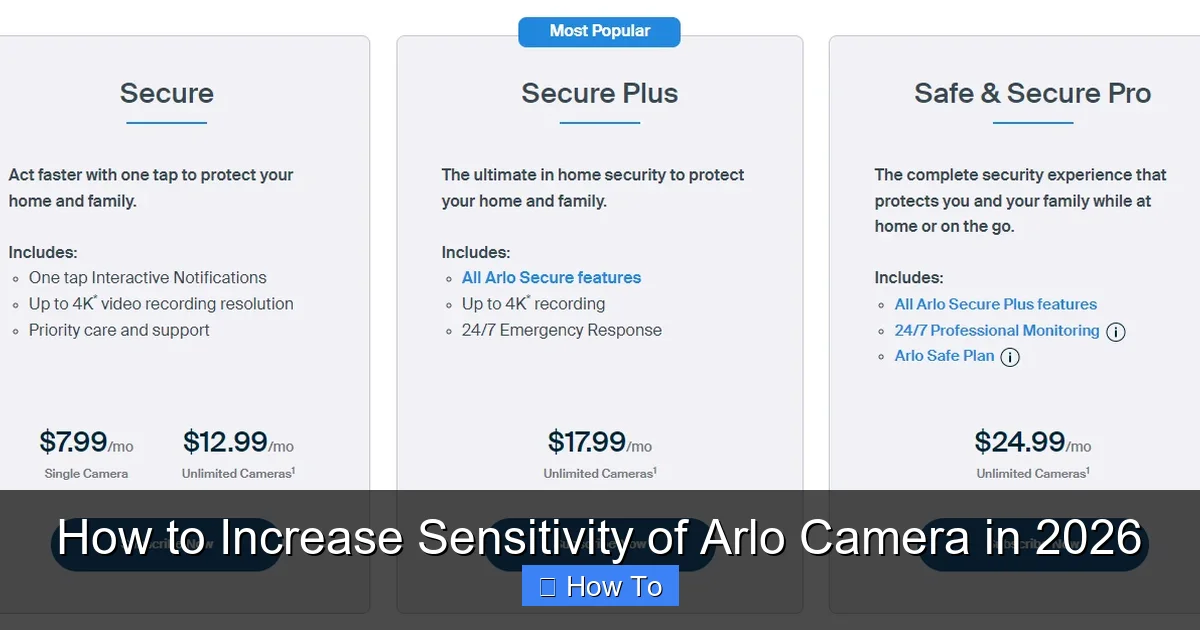 How to Increase Sensitivity of Arlo Camera in 2026