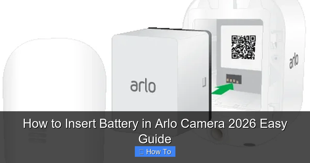 How to Insert Battery in Arlo Camera 2026 Easy Guide