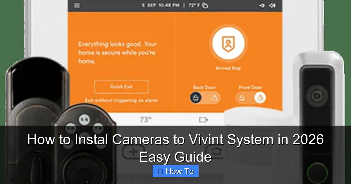 How to Instal Cameras to Vivint System in 2026 Easy Guide