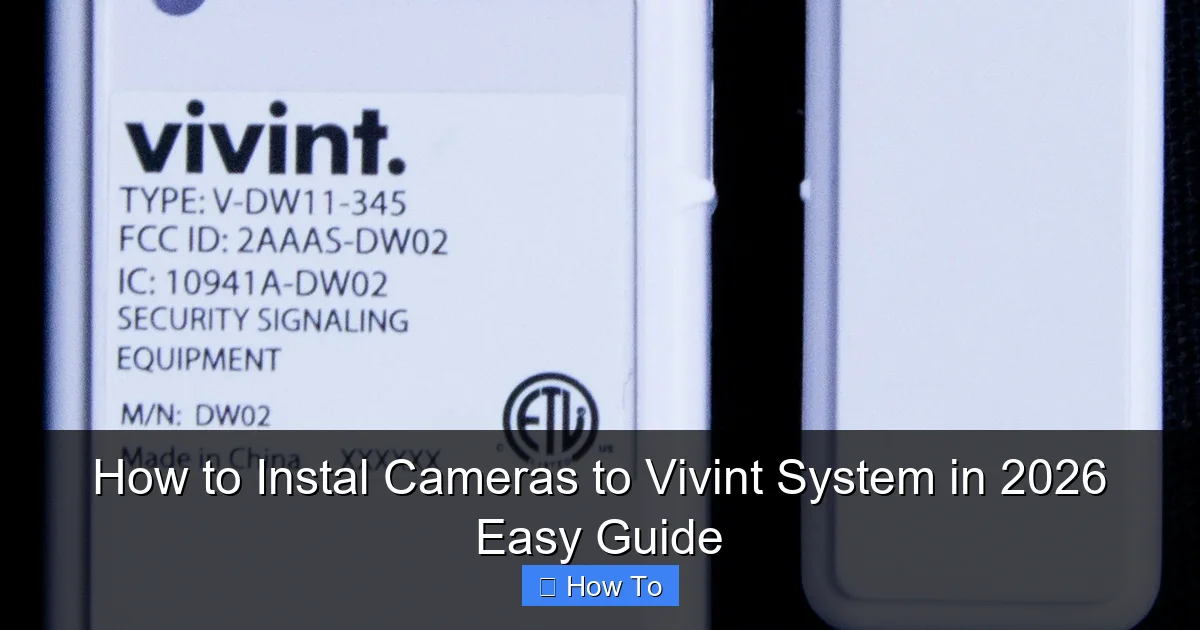 How to Instal Cameras to Vivint System in 2026 Easy Guide