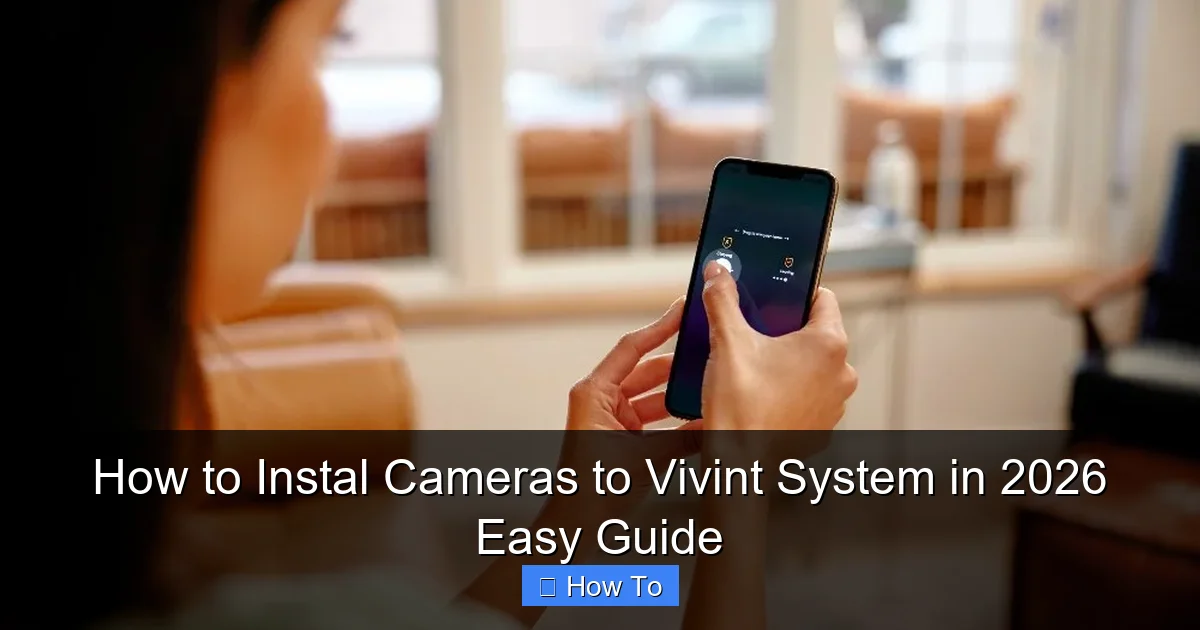 How to Instal Cameras to Vivint System in 2026 Easy Guide