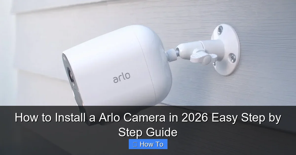 How to Install a Arlo Camera in 2026 Easy Step by Step Guide