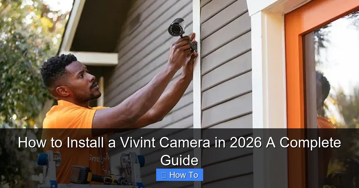 How to Install a Vivint Camera in 2026 A Complete Guide