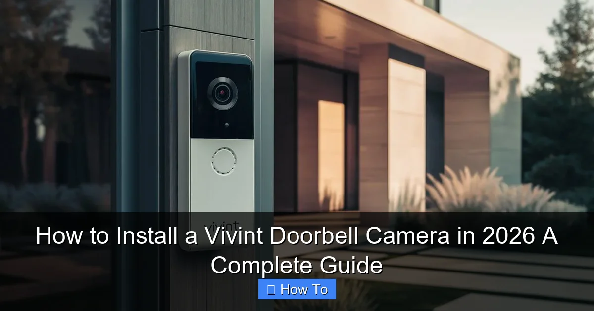 How to Install a Vivint Doorbell Camera in 2026 A Complete Guide