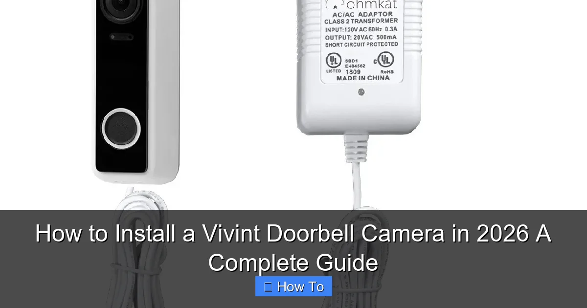 How to Install a Vivint Doorbell Camera in 2026 A Complete Guide