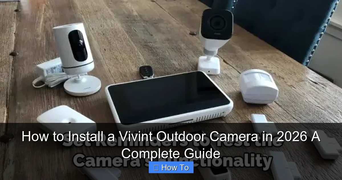 How to Install a Vivint Outdoor Camera in 2026 A Complete Guide