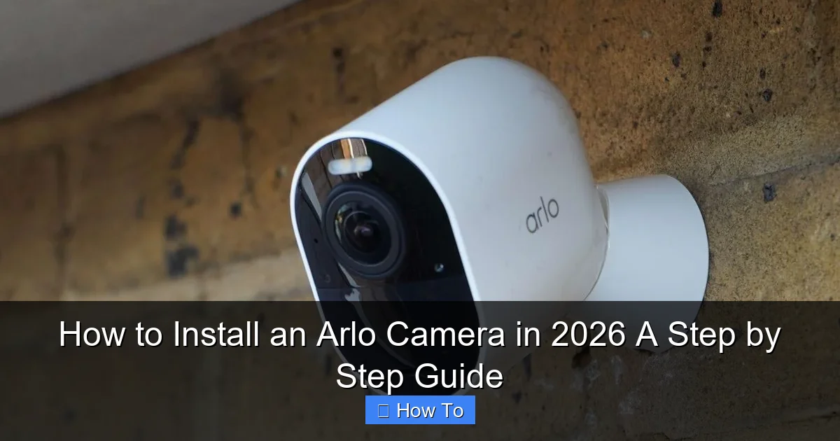How to Install an Arlo Camera in 2026 A Step by Step Guide