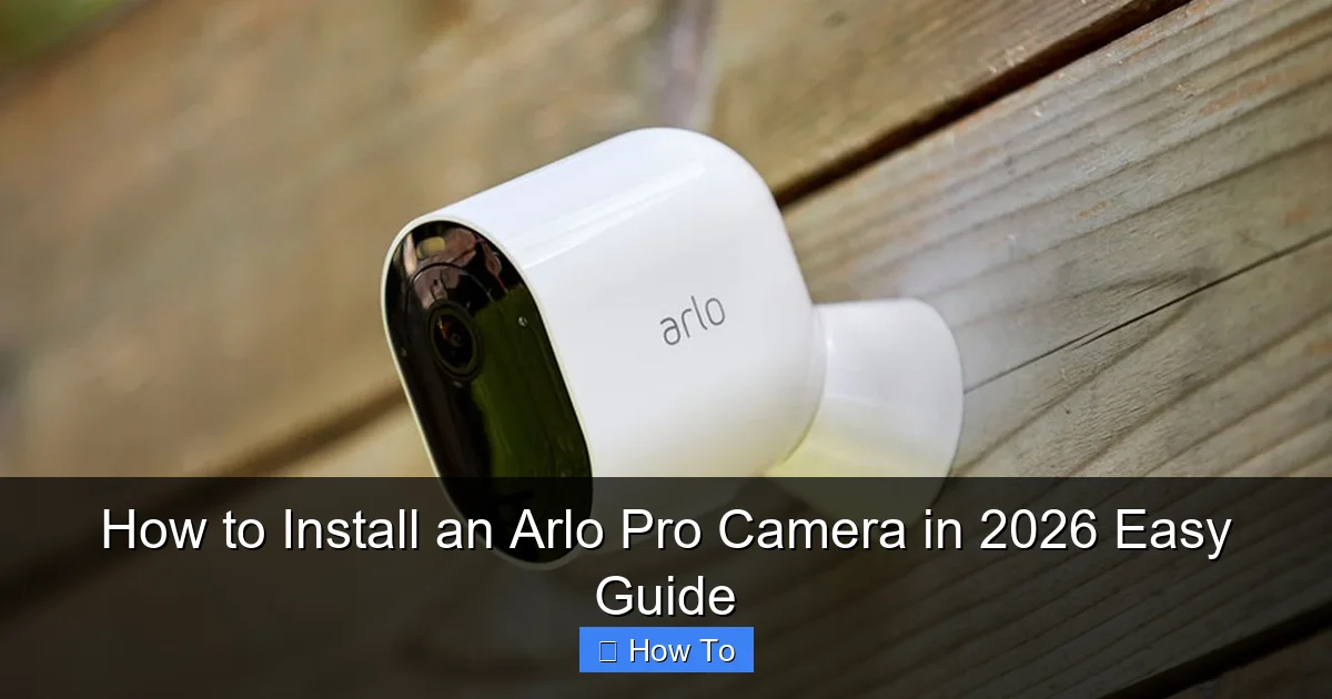 How to Install an Arlo Pro Camera in 2026 Easy Guide
