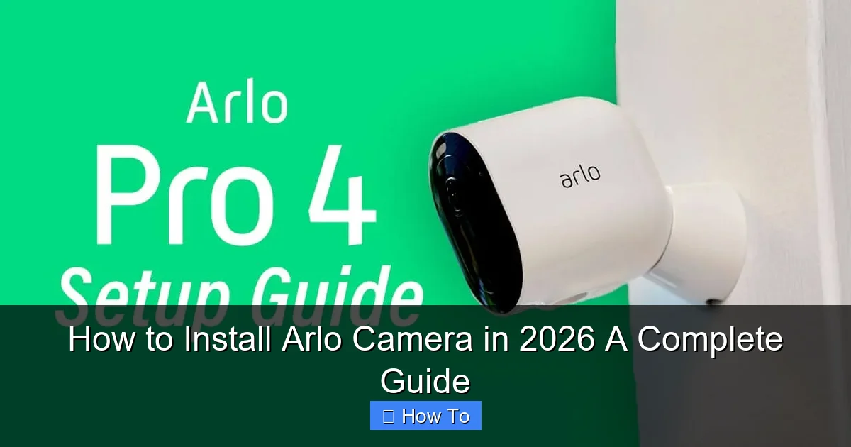 How to Install Arlo Camera in 2026 A Complete Guide