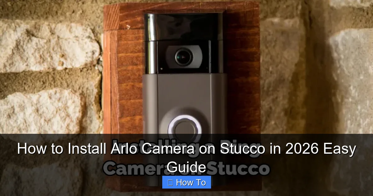 How to Install Arlo Camera on Stucco in 2026 Easy Guide
