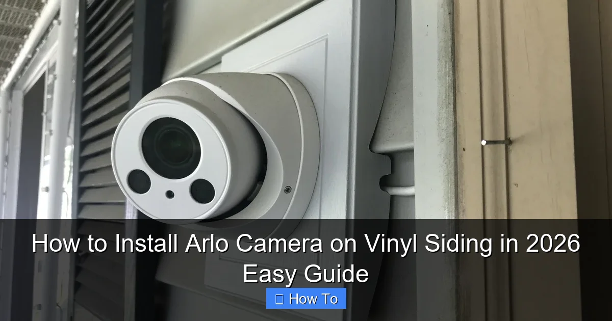 How to Install Arlo Camera on Vinyl Siding in 2026 Easy Guide