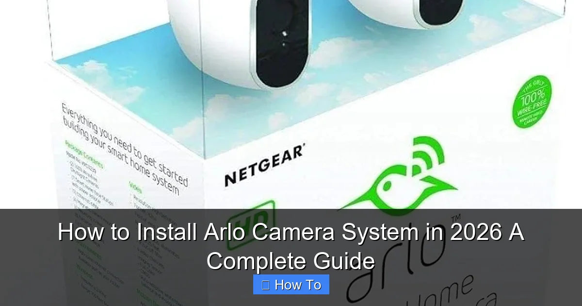 How to Install Arlo Camera System in 2026 A Complete Guide