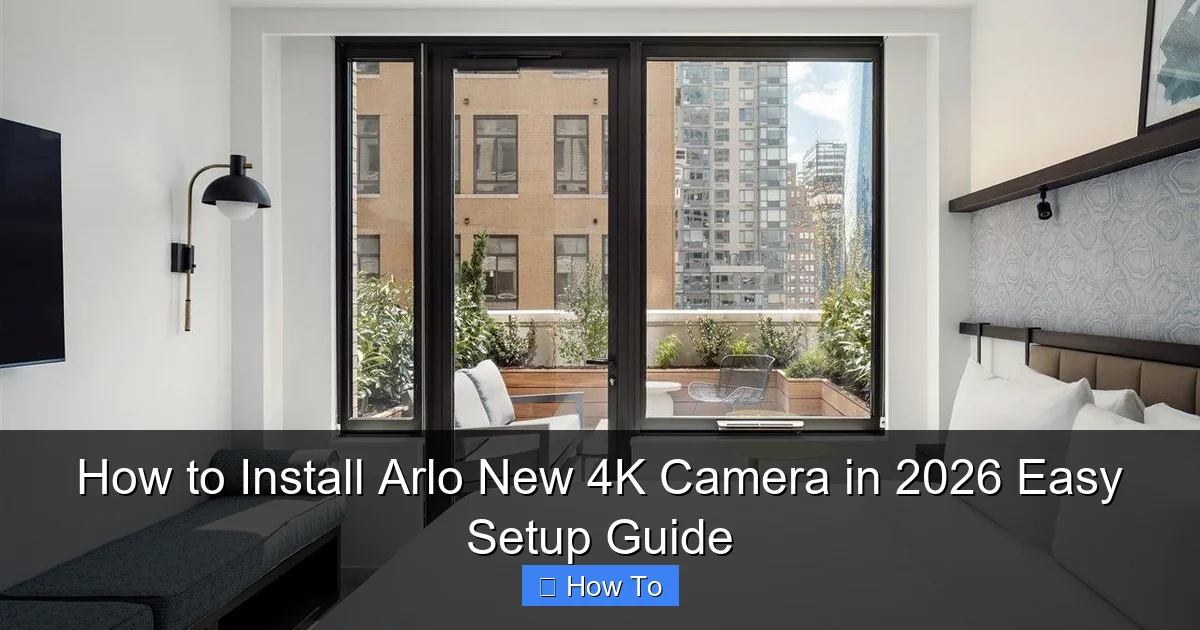 How to Install Arlo New 4K Camera in 2026 Easy Setup Guide