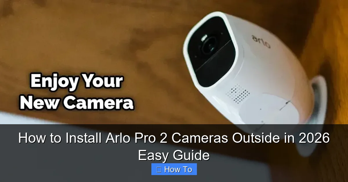 How to Install Arlo Pro 2 Cameras Outside in 2026 Easy Guide