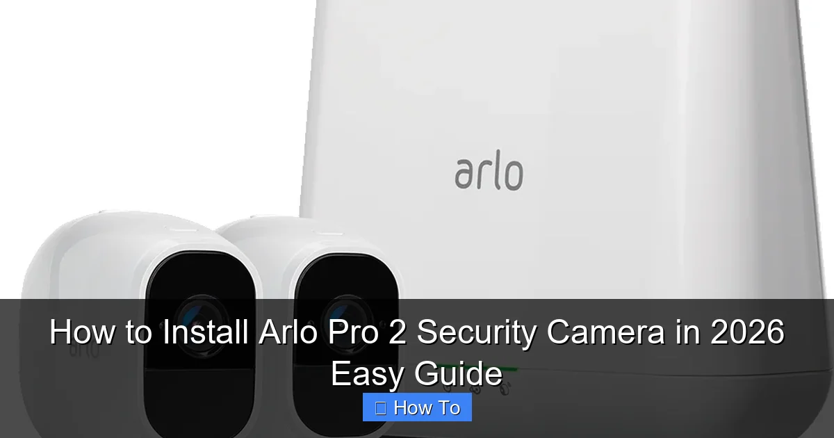 How to Install Arlo Pro 2 Security Camera in 2026 Easy Guide