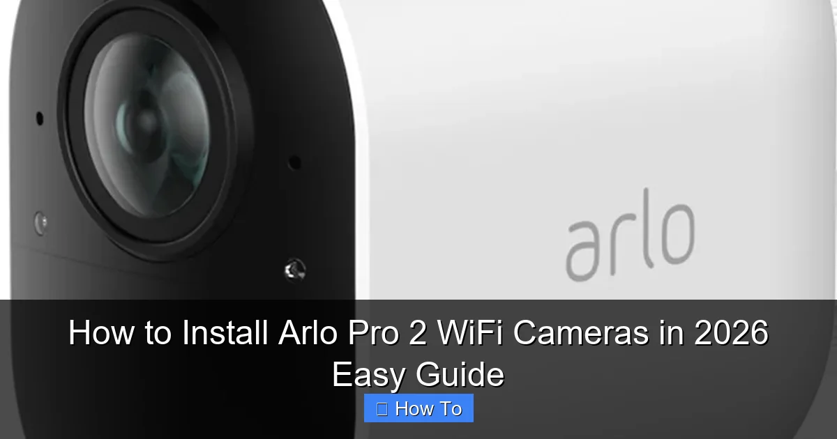 How to Install Arlo Pro 2 WiFi Cameras in 2026 Easy Guide