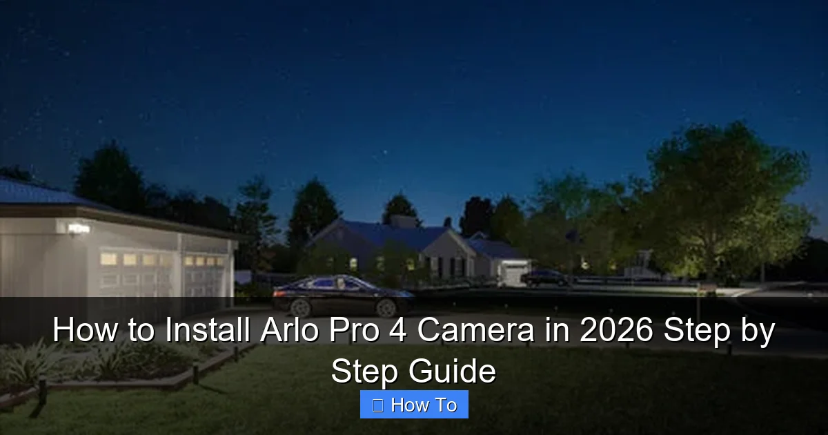 How to Install Arlo Pro 4 Camera in 2026 Step by Step Guide