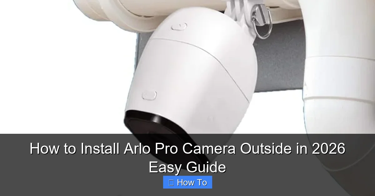How to Install Arlo Pro Camera Outside in 2026 Easy Guide