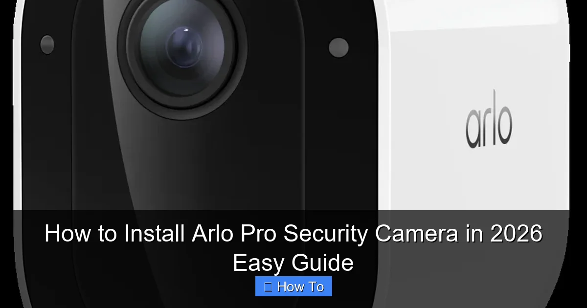 How to Install Arlo Pro Security Camera in 2026 Easy Guide