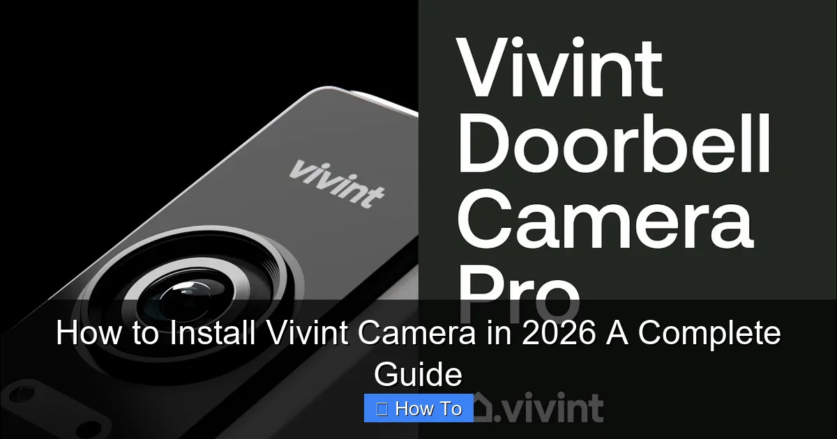 How to Install Vivint Camera in 2026 A Complete Guide