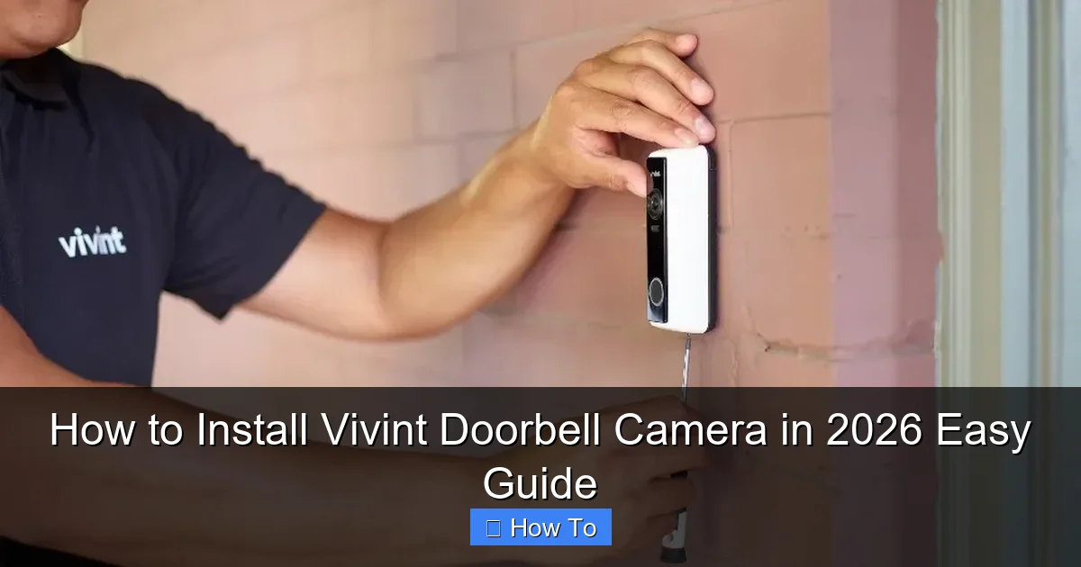 How to Install Vivint Doorbell Camera in 2026 Easy Guide