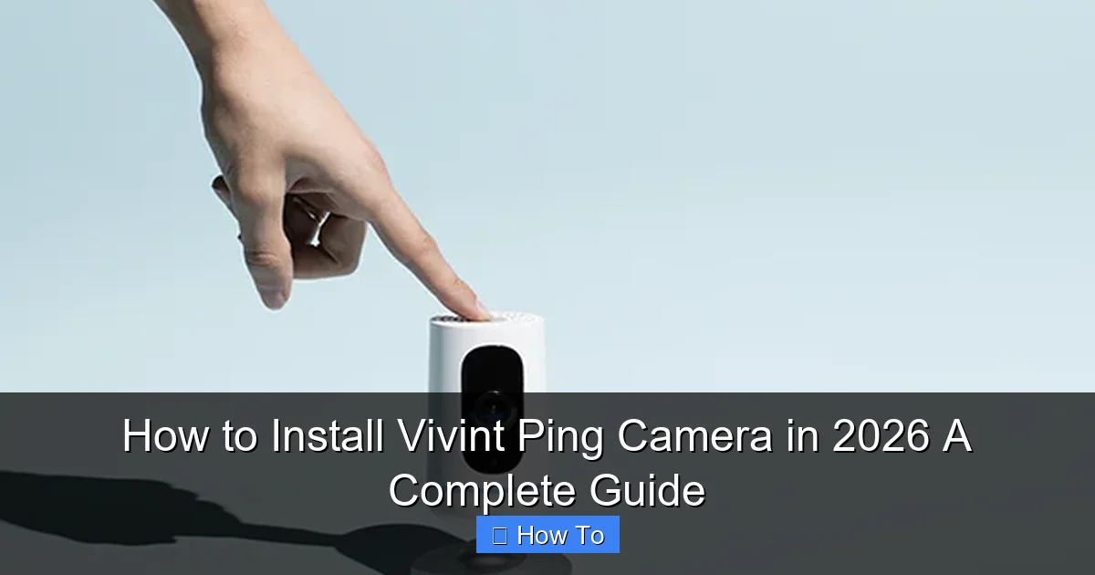 How to Install Vivint Ping Camera in 2026 A Complete Guide