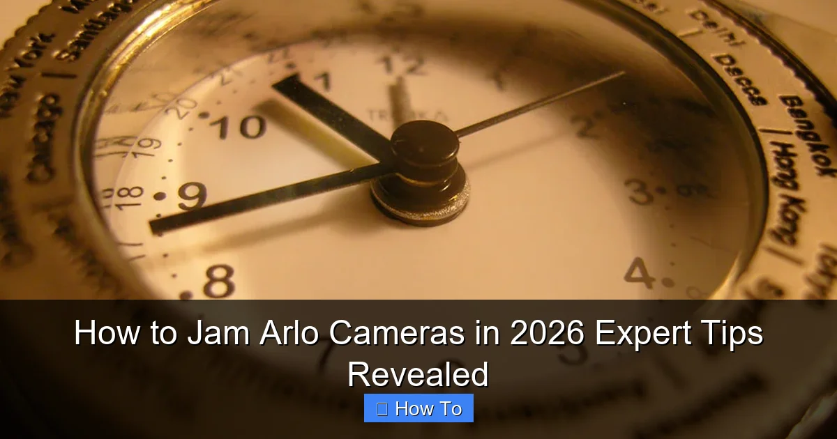 How to Jam Arlo Cameras in 2026 Expert Tips Revealed