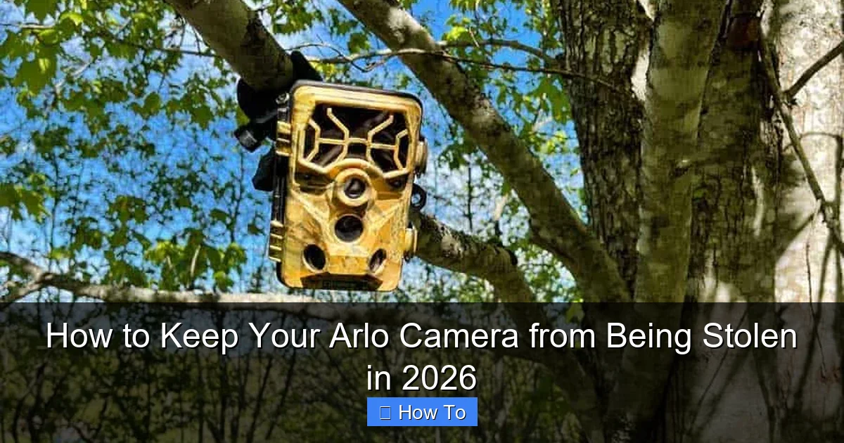 How to Keep Your Arlo Camera from Being Stolen in 2026