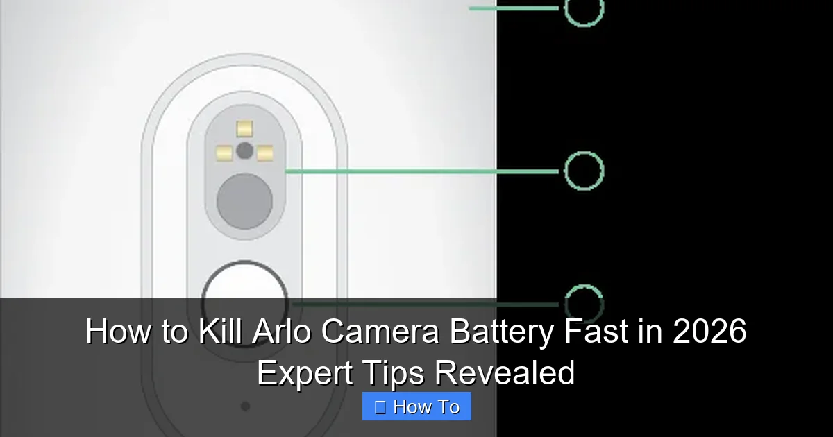 How to Kill Arlo Camera Battery Fast in 2026 Expert Tips Revealed