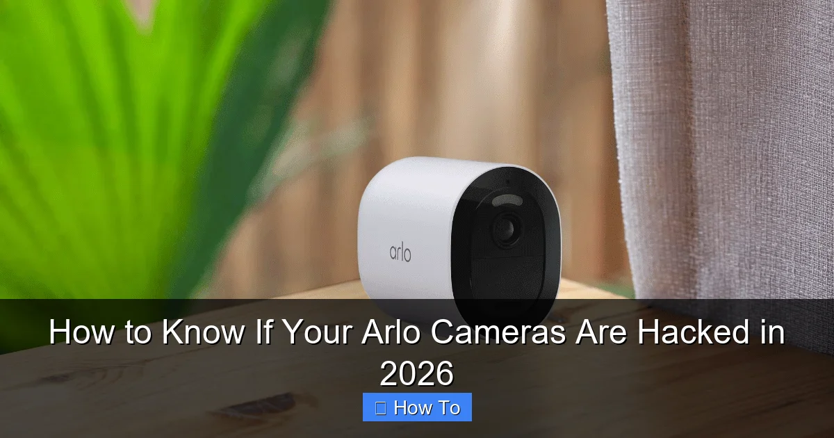 How to Know If Your Arlo Cameras Are Hacked in 2026