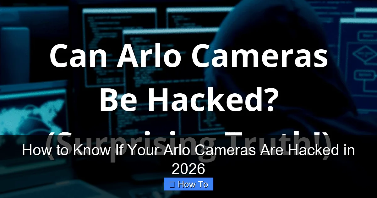 How to Know If Your Arlo Cameras Are Hacked in 2026