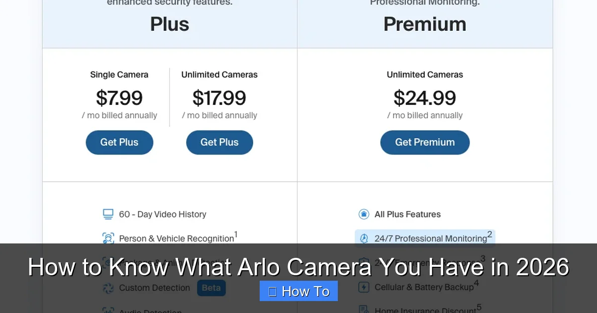 How to Know What Arlo Camera You Have in 2026