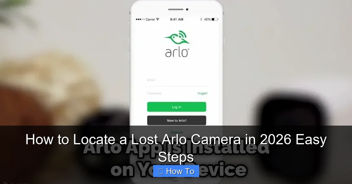 How to Locate a Lost Arlo Camera in 2026 Easy Steps
