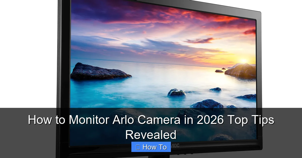 How to Monitor Arlo Camera in 2026 Top Tips Revealed