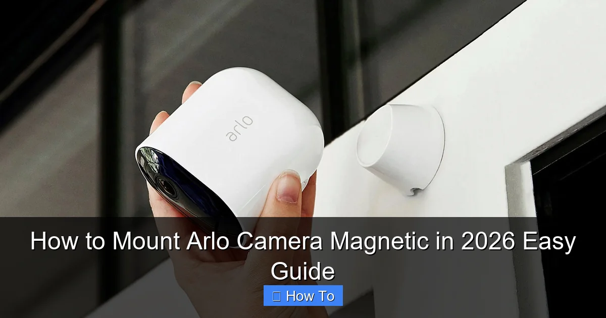 How to Mount Arlo Camera Magnetic in 2026 Easy Guide