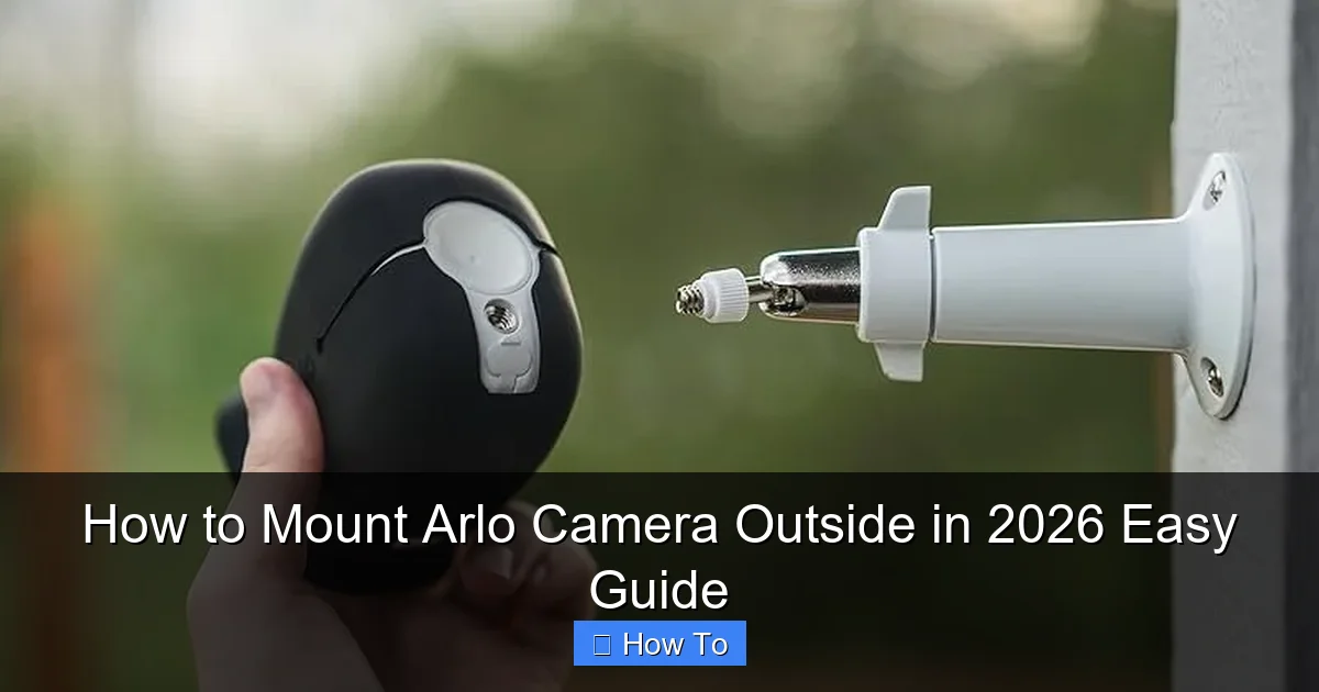 How to Mount Arlo Camera Outside in 2026 Easy Guide