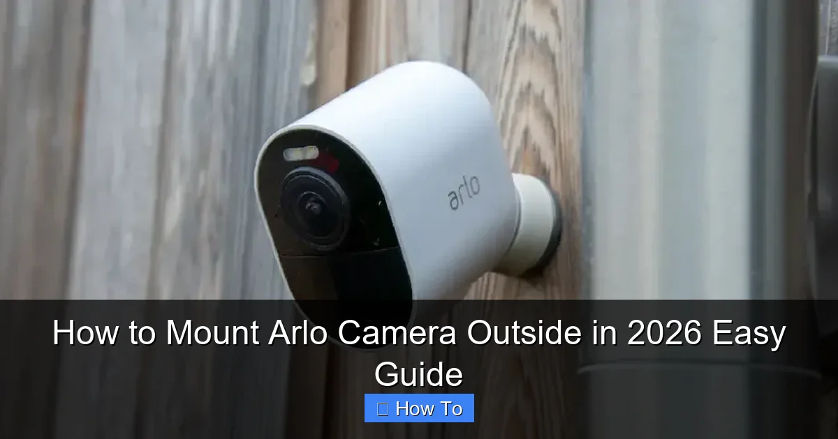How to Mount Arlo Camera Outside in 2026 Easy Guide