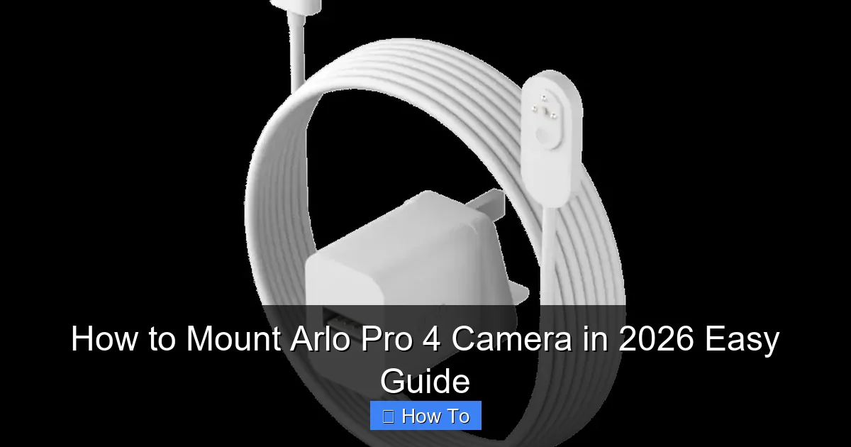 How to Mount Arlo Pro 4 Camera in 2026 Easy Guide