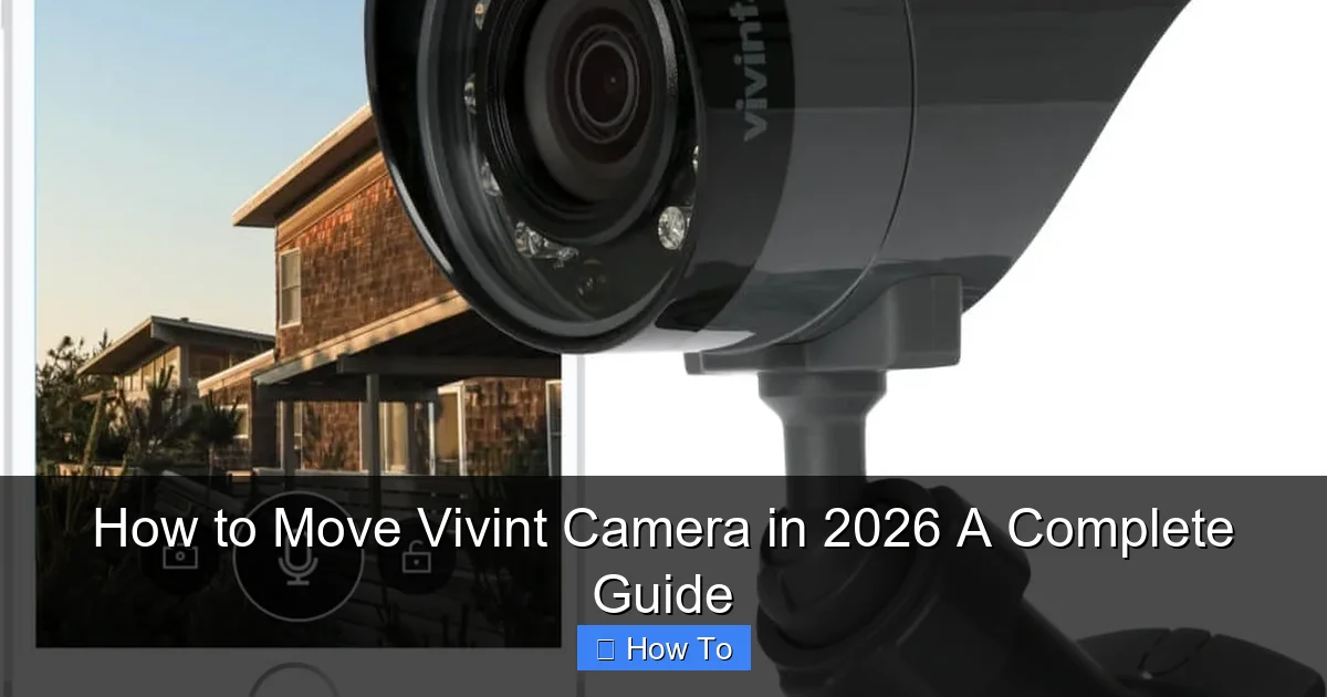 How to Move Vivint Camera in 2026 A Complete Guide